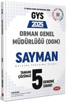 Data Yayınları 2025 GYS Orman Genel Müdürlüğü Sayman 5 Deneme