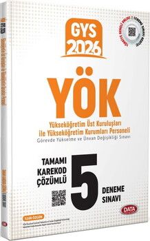 Data Yayınları 2026 Yükseköğretim Üst Kuruluşları İle Yükseköğretim Kurumları YÖK Personeli Tamamı Çözümlü 5 Deneme Sınavı