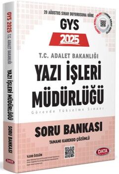Data Yayınları 2025 Adalet Bakanlığı Yazı İşleri Müdürlüğü GYS Soru Bankası