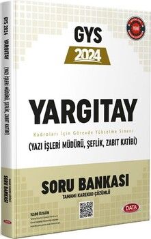  Data Yayınları 2024 GYS Yargıtay Soru Bankası