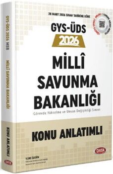 Data Yayınları 2026 GYS ÜDS Milli Savunma Bakanlığı Konu Anlatımlı