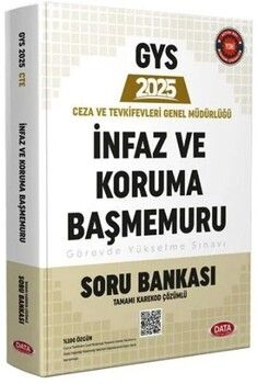 Data Yayınları 2025 GYS Ceza ve Tevkifevleri Genel Müdürlüğü İnfaz ve Koruma Baş Memuru Soru Bankası