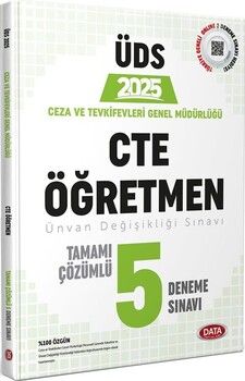 Data Yayınları 2025 ÜDS Ceza ve Tevkifevleri Genel Müdürlüğü Öğretmen Tamamı Çözümlü 5 Deneme Sınavı