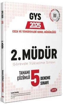 Data Yayınları 2025 GYS Ceza ve Tevkifevleri 2. Müdür Tamamı Çözümlü 5 Deneme Sınavı