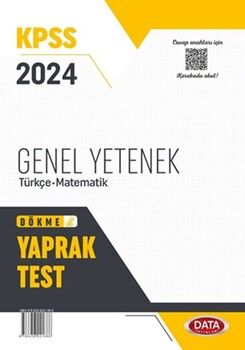 Data Yayınları 2024 KPSS Genel Yetenek Türkçe Matematik Yaprak Test