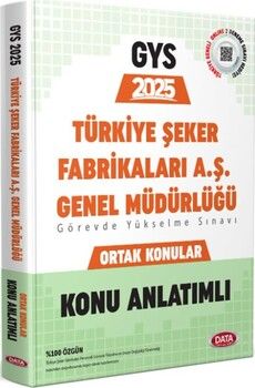  Data Yayınları 2025 Türkiye Şeker Fabrikaları A.Ş. Müdürlüğü GYS Ortak Konular Konu Anlatımlı