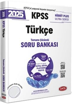 Data Yayınları 2025 KPSS Türkçe Hibrit Plus Ultra Serisi Karekod Çözümlü Soru Bankası