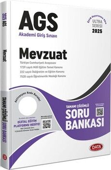 Data Yayınları 2025 AGS Ultra Serisi Mevzuat Tamamı Çözümlü Soru Bankası