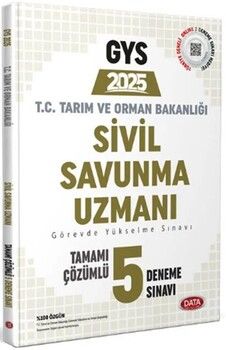 Data Yayınları 2025 GYS Tarım ve Orman Bakanlığı Sivil Savunma Tamamı Çözümlü 5 Deneme Sınavı