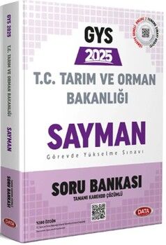 Data Yayınları 2025 GYS Tarım ve Orman Bakanlığı Sayman Soru Bankası