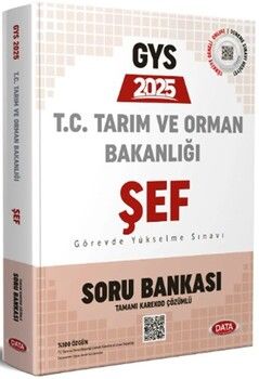 Data Yayınları 2025 GYS Tarım ve Orman Bakanlığı Şef Soru Bankası