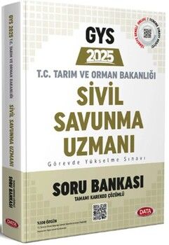 Data Yayınları 2025 GYS Tarım ve Orman Bakanlığı Sivil Savunma Uzmanı Soru Bankası