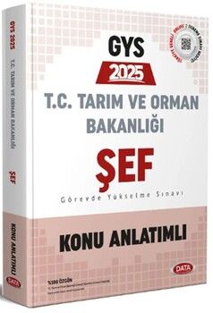 Data Yayınları 2025 GYS Tarım ve Orman Bakanlığı Şef Konu Anlatımlı