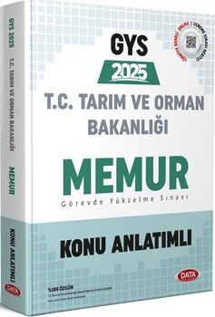 Data Yayınları 2025 GYS Tarım ve Orman Bakanlığı Memur Konu Anlatımı
