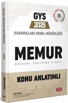 Data Yayınları 2025 GYS Karayolları Genel Müdürlüğü Memur Konu Anlatımlı