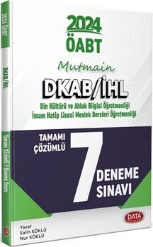 Data Yayınları 2024 ÖABT Mutmain DKAB İHL Tamamı Çözümlü 7 Deneme Sınavı
