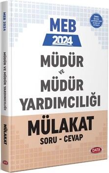 Data Yayınları 2024 MEB Müdür ve Müdür Yardımcılığı Mülakat Soru Cevap