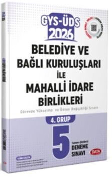 Data Yayınları Belediye ve Bağlı Kuruluşları ile Mahalli İdari Birlikleri 4. Grup Tamamı Çözümlü 5 Fasikül Deneme