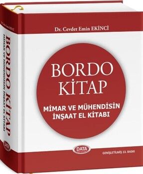 Data Yayınları Bordo Kitap Mimar ve Mühendisin İnşaat El Kitabı 13. Baskı