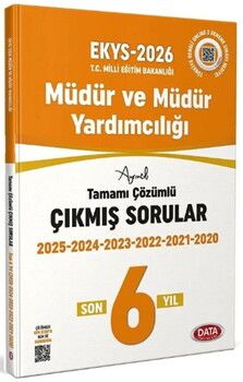 Data Yayınları MEB EKYS Müdür ve Yardımcılığı Son 5 Yıl Çıkmış Sorular ve Çözümleri