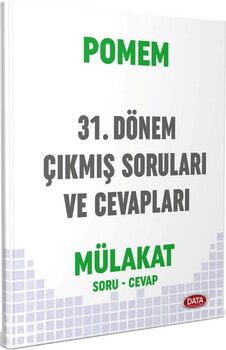 Data Yayınları POMEM 31. Dönem Mülakat Çıkmış Sorular ve Cevapları