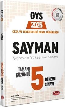 Data Yayınları 2025 GYS Ceza ve Tevkifevleri Genel Müdürlüğü Sayman 5 Deneme Sınavı
