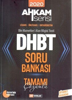 DDY Yayınları DHBT Lisans Önlisans Ortaöğretim Tamamı Çözümlü Soru Bankası