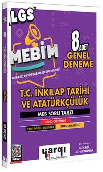 Ders Arkadaşım 8. Sınıf LGS MEBİM T.C. İnkılap Tarihi ve Atatürkçülük 8 Adet Genel Deneme