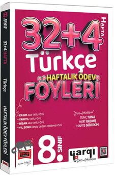 Ders Arkadaşım 8. Sınıf Türkçe 32+4 Haftalık Ödev Föyleri