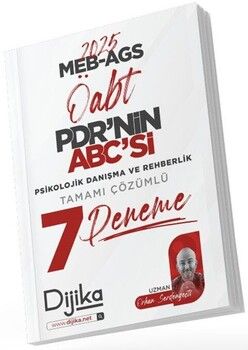 Dijika Yayınları 2025 MEB AGS ÖABT PDR nin ABC si Tamamı Çözümlü 7 Deneme Sınavı