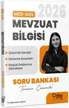 Dijika Yayınları 2026 MEB AGS Mevzuat Bilgisi Soru Bankası Çözümlü
