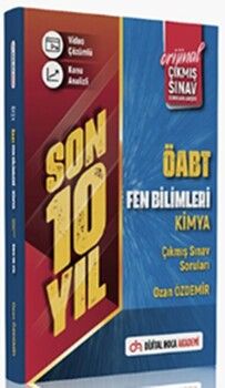 Dijital Hoca ÖABT Fen Bilimleri Kimya Son 10 Yıl Orijinal Çıkmış Sınav Soruları Video Çözümlü Konu Analizli