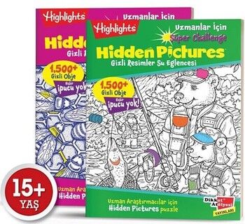 Dikkat Atölyesi Yayınları Uzmanlar İçin Hidden Pictures 2 li Set 15+Yaş