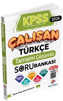 Dizgi Kitap 2024 KPSS Türkçe Çalışan Tamamı Çözümlü Soru Bankası