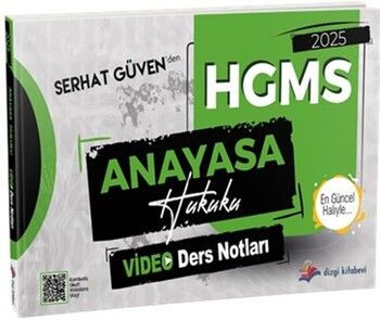 Dizgi Kitap 2025 HMGS Anayasa Hukuku Video Ders Notları