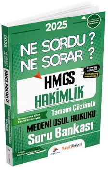 Dizgi Kitap 2025 HMGS Hakimlik Medeni Usul Hukuku Ne Sordu Ne Sorar Soru Bankası