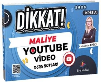 Dizgi Kitap 2025 KPSS A Dikkat Maliye Video Ders Notları