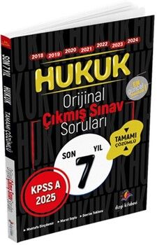 Dizgi Kitap 2025 KPSS A Hukuk Son 7 Yıl Tamamı Çözümlü Orijinal Çıkmış Sorular