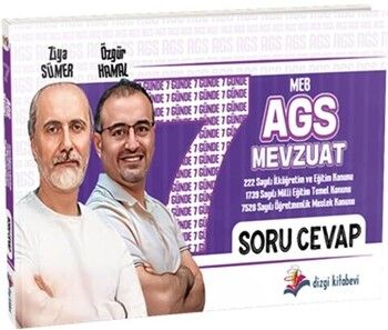 Dizgi Kitap 2025 MEB AGS 7 Günde Mevzuat Soru Cevap Doğru Yanlış Boşluk Doldurma Defteri
