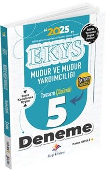 Dizgi Kitap 2025 MEB EKYS Müdür ve Müdür Yardımcılığı Tamamı Çözümlü 5 li Deneme