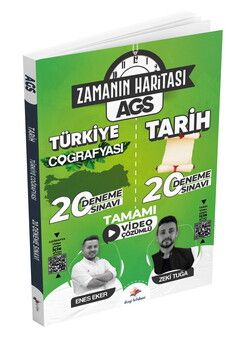 Dizgi Kitap 2025 Zamanın Haritası MEB AGS Türkiye Coğrafyası ve Tarih Tamamı Video Çözümlü 20 Deneme Sınavı