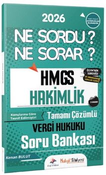 Dizgi Kitap 2026 Hukuk Atölyesi HMGS Hakimlik Ne Sordu Ne Sorar Vergi Hukuku Tamamı Çözümlü Soru Bankası