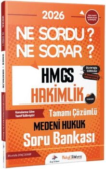 Dizgi Kitap 2026 Hukuk Atölyesi HMGS Hakimlik Ne Sordu Ne Sorar Medeni Hukuk Tamamı Çözümlü Soru Bankası