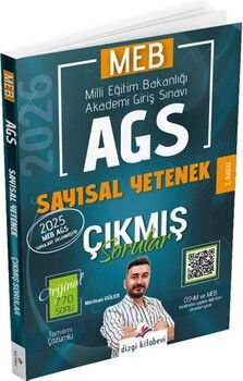 Dizgi Kitap 2026 MEB AGS Tamamı Video Çözümlü Sayısal Yetenek Çıkmış Sorular