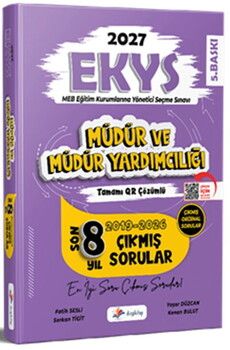 Dizgi Kitap 2027 MEB EKYS Müdür ve Müdür Yardımcılığı Tamamı Qr Çözümlü Son 8 Yıl Çıkmış Sorular