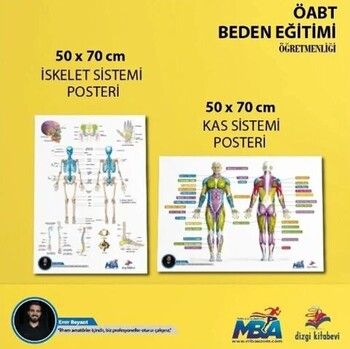 Dizgi Kitap ÖABT Beden Eğitimi Öğretmenliği İskelet Sistemi ve Kas Sistemi 2 li Poster