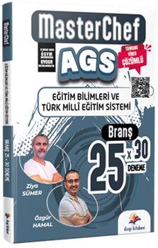 Dizgi Kitap MasterChef MEB AGS Eğitim Bilimleri ve Türk Milli Eğitim Sistemi 25 Branş Deneme
