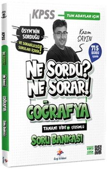 Dizgi Kitap Ne Sordu Ne Sorar KPSS Coğrafya Tamamı Video Çözümlü Soru Bankası