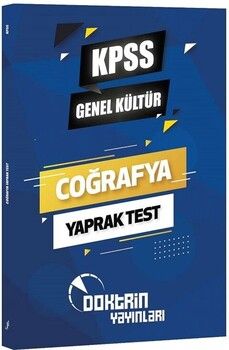 Doktrin Yayınları KPSS Genel Kültür Coğrafya Yaprak Test