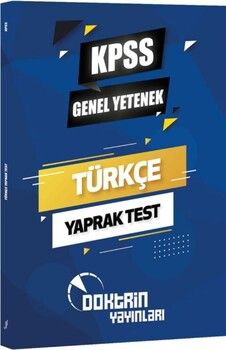 Doktrin Yayınları KPSS Genel Yetenek Türkçe Yaprak Test